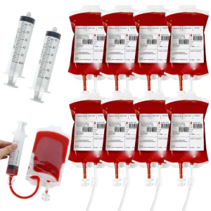 400ml Halloween PVC Blood Bags Vampire Blood Juice Drinking Bag Pouch Horror puntelli decorazione per feste di Halloween forniture Cosplay 1