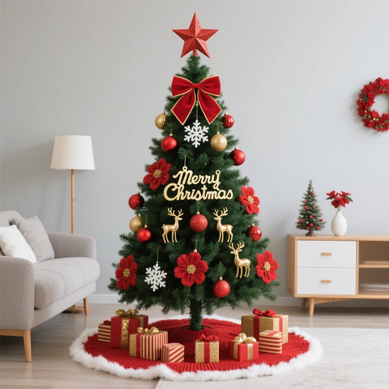 Decorazioni natalizie Set Ornamenti per l'albero di Natale Appesi Decorazioni per la casa Soggiorno Negozio Festa di Capodanno Cappello per le vacanze Dropshipping 6