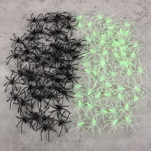 50-100 pezzi ragni luminosi di Halloween spaventoso trucco ragno casa stregata per interni ed esterni oggetti di scena decorativi forniture per feste di Halloween 1