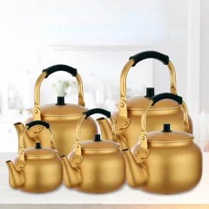 0.75-4L accessori da cucina per uso domestico all'aperto caffettiera in alluminio dorato teiera portatile bollitore per l'acqua 1