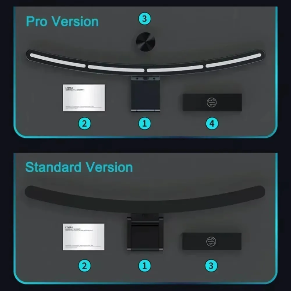 Youpin LYMAX Monitor per computer Lampada da tavolo Schermo curvo Lampada da scrivania Oscuramento Eye-Care Musica sensibile al suono Hang Gaming Light pro 5