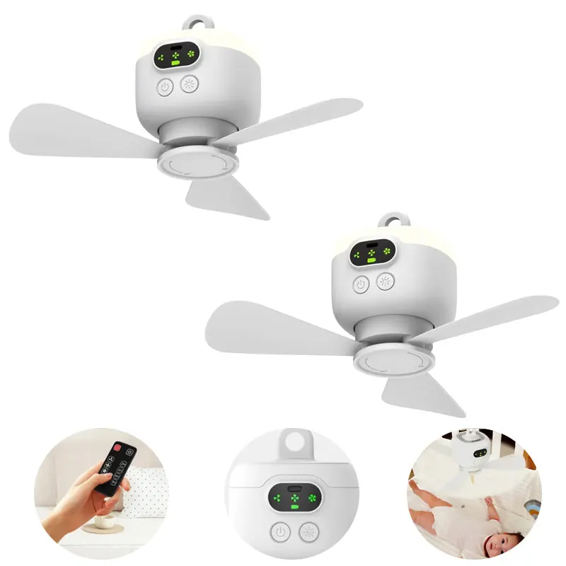 Ventilatori da soffitto ricaricabili con batteria incorporata di grande capacità con telecomando Lampada da notte portatile per tenda da campeggio 1