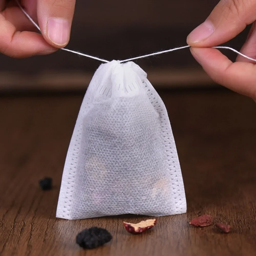 100-1000 Pz Usa E Getta Colino Da Tè Sacchetto Non Tessuto Sacchetto di Tè Coulisse Sigillo Colino Sacchetto Utensili Da Cucina Utensili Da Cucina 2
