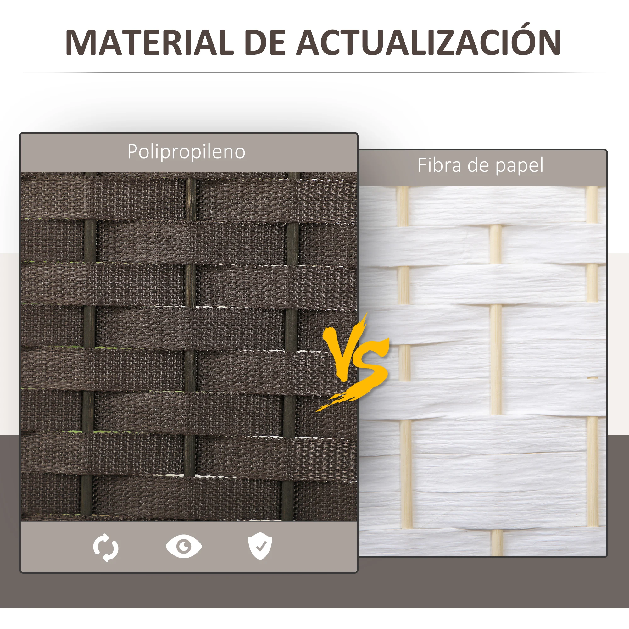 HOMCOM Separatore per ambienti pieghevoli a 4 pannelli 160x170 cm 4