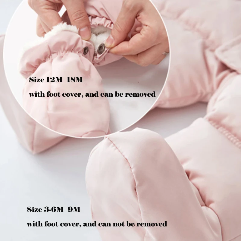 Cappotto invernale per bambini Simpatico panda pagliaccetto con guanti Neonato in cotone più velluto caldo tuta per bambini con cappuccio Set di abbigliamento infantile 0-18M 6