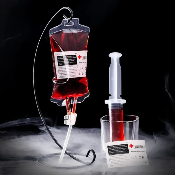 50/5 pz 400 ml Sacchetti di Sangue di Halloween Vampiro Sacchetto di Sangue Falso Trasparente Food Grade Bere Sacchetto di Bevande Decorazioni Del Partito di Halloween 5