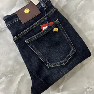 OECHSLI Jeans in cotone spesso da uomo 2025 Autunno Inverno nuova moda Casual Ricamo comodo lavoro sportivo Pantaloni di grandi dimensioni 30-40 1