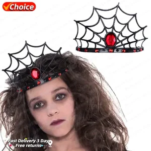 Divertente Hot Headband Spiderweb corona copricapo per le donne ragazze Halloween Party Cosplay Costume accessorio ragno spettrale 1