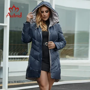 Astrid 2022 Primavera Autunno giacca da donna cappotto Casual Parka da donna femminile con cappuccio Plus Size Cappotti stile moda migliore AM-5810 1