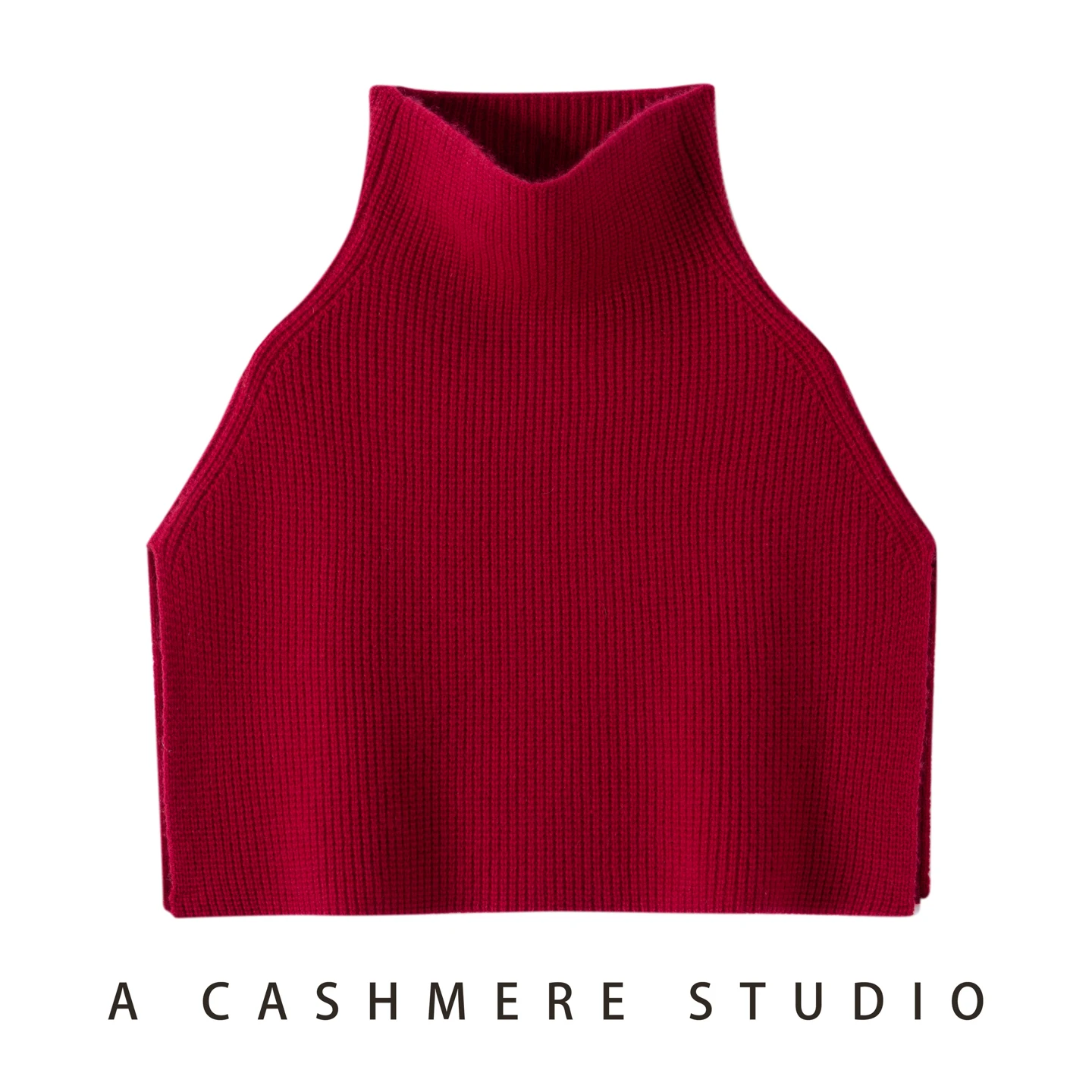 Scialle invernale in cashmere 100% da donna, strato esterno spesso, colletto finto, maglione a collo alto, copertura del mantello, sciarpa lavorata a maglia, protezione delle spalle, 5