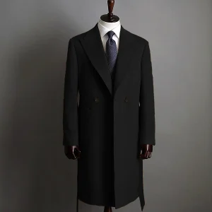 Trench da uomo moderno con risvolto con visiera, vestibilità slim, personalizzato, casual, lungo, per banchetti da lavoro, giacca da uomo 1