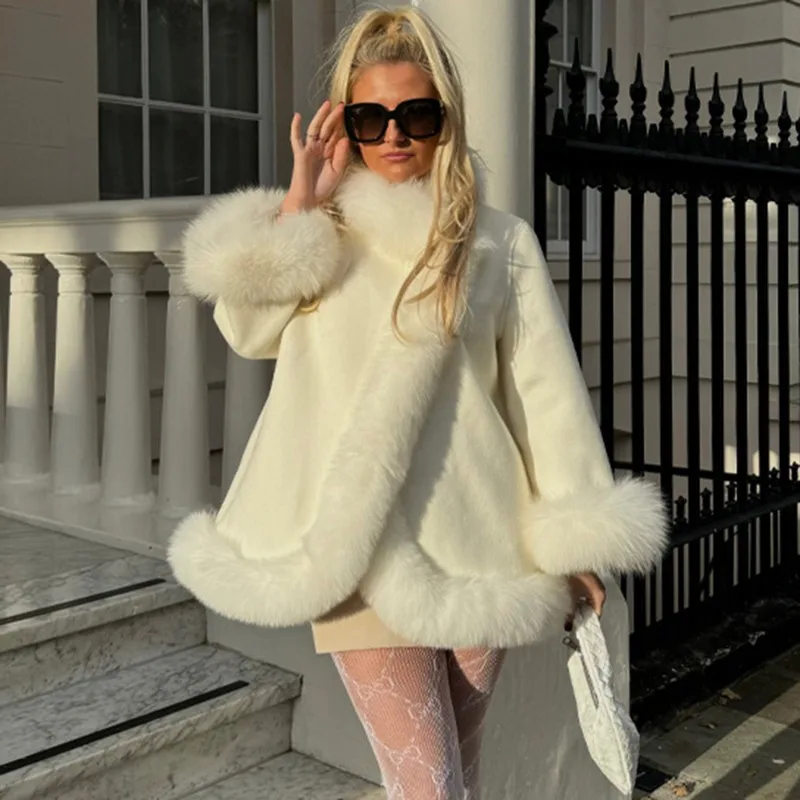 Tuularose Elegante Pelliccia Cappotti di Lana Donna Solido Colletto rovesciato Maniche Lunghe Giacca in Peluche Autunno Inverno Addensare Capispalla Caldi Lady 1