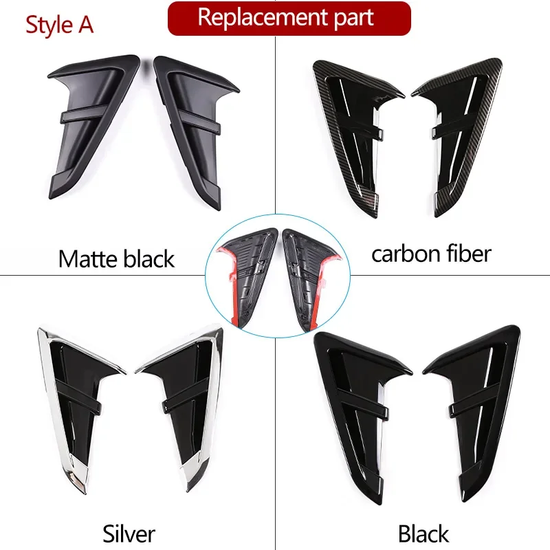 Per BMW X3 G01 X4 G02 2018-2021 ABS Auto In Fibra di Carbonio Parafango Anteriore Lato Shark Gill Lato Uscita Aria Copertura Trim Accessori Auto 2