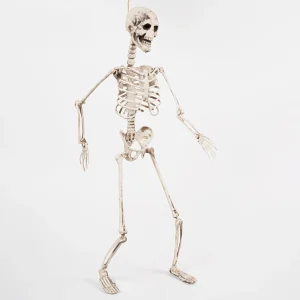 Puntelli da appendere scheletro umano a grandezza naturale pieghevole mobile spaventoso di Halloween per la decorazione della festa della stanza di fuga della casa stregata 1