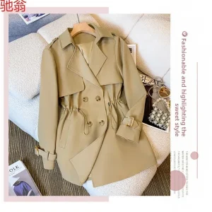 Giacca con colletto da abito slim fit Capispalla stile donna Primavera Autunno Versatile semplice stile britannico Top amichevole di piccole dimensioni 1