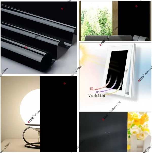 Pellicola autoadesiva per finestre oscuranti totali Specchio bianco Adesivo protettivo in vetro opaco per la privacy per bagno Cucina Vinile 2 metri 3