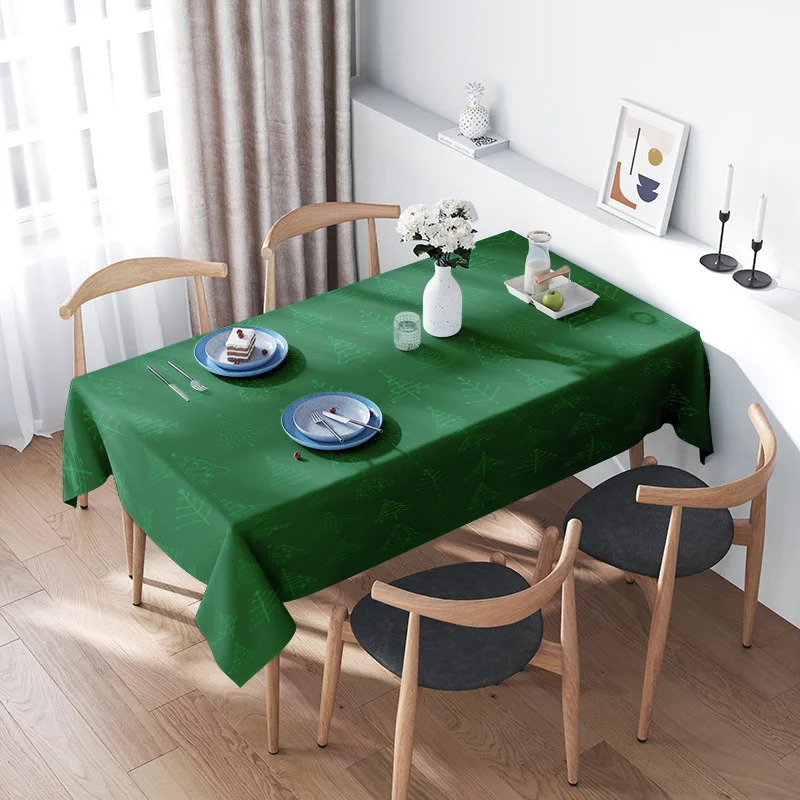 Tovaglia scozzese verde Set da pranzo Decorazioni per la casa Copertura da cucina rettangolare impermeabile antiscivolo Verde 160x240 cm (grande) 1