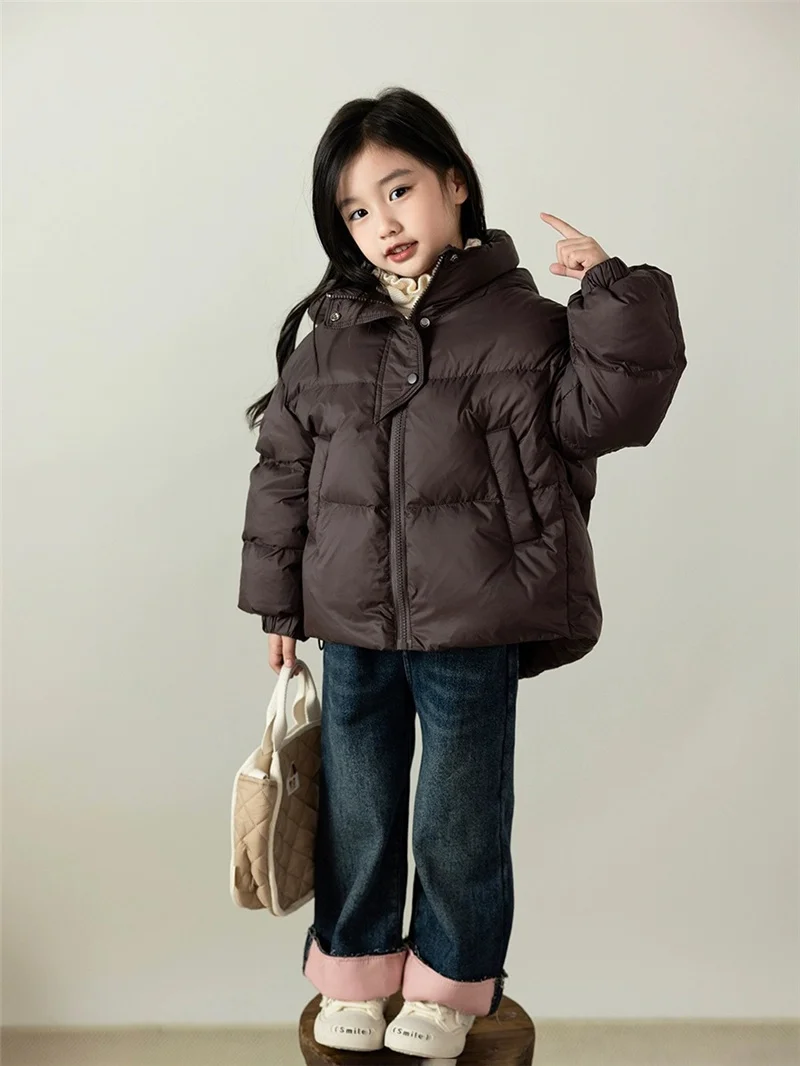 Inverno Bambini Piumini caldi Autunno Bambini Giacche imbottite in cotone Ragazzi Ragazze Abbigliamento Capispalla con cappuccio per bambini 3-12 anni 4