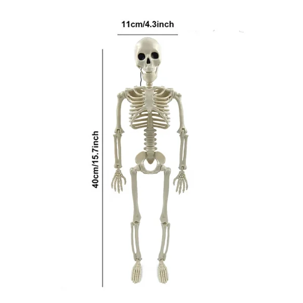 Scheletro mobile di Halloween Ossa di teschio umano finto Decorazioni per bar di casa per feste di Halloween Casa stregata Puntelli horror Giocattoli ornamentali 6
