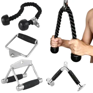 Telaio a portale Attrezzatura per allenamento per bicipiti Doppia testa Tirare la corda Accessori per palestra Tricep Maniglia per pressa inferiore Tricep Laterali Muscolo 1