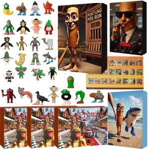 24 pz Italiano Brainrot Tung Tung Sahur Tralalero Tralala Calendario dell'Avvento di Natale Figura Buon Natale Calendario Conto Alla Rovescia Giocattolo 1