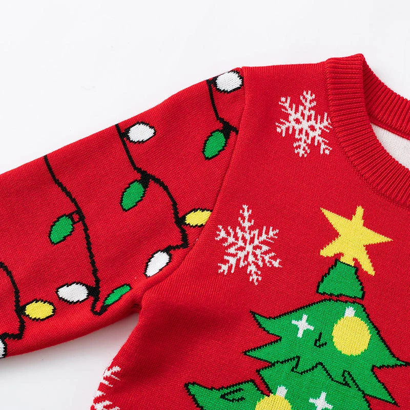 2025 Maglione adorabile Ragazzi Ragazze Simpatici pullover di Natale Autunno Inverno Babbo Natale Albero di Natale Bambini lavorati a maglia Maglieria calda e morbida 4