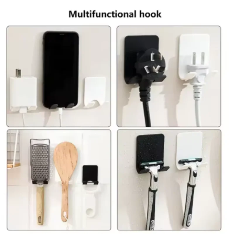 Porta rasoio da barba multifunzionale per uomo - Gancio portaoggetti per rasoio, mensola a muro e porta rasoio (Accessori per bagno/cucina) 5