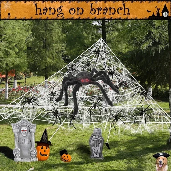 Ragno di peluche super grande realizzato in filo e peluche in stile nero e multicolore per decorazioni per feste o Halloween 1 pezzo 30 cm, 50 cm, 75 cm 2