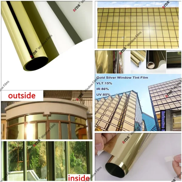 Pellicola autoadesiva per finestre oscuranti totali Specchio bianco Adesivo protettivo in vetro opaco per la privacy per bagno Cucina Vinile 2 metri 5