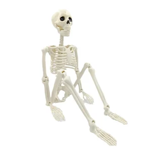 Scheletro per decorazioni di Halloween, scheletro tascabile a forma umana, decorazione horror con osso finto di Halloween 1