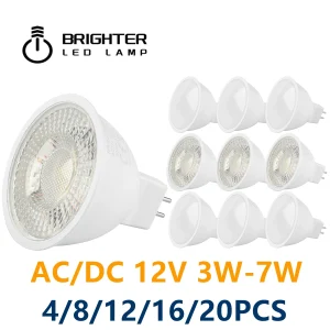 Lampadina a LED MR16 GU5.3 Lampada a LED Faretto a bassa tensione AC/DC12V 3W 5W 6W 7W Angolo del fascio 120/38 gradi per la casa Risparmio energetico interno 1