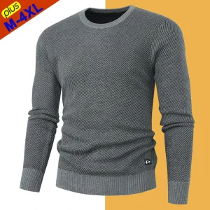Nuovi uomini di moda maglione pullover casual autunno maglione sottile jersey uomo inverno maglieria maglione top uomo felpa taglie forti 4XL 1
