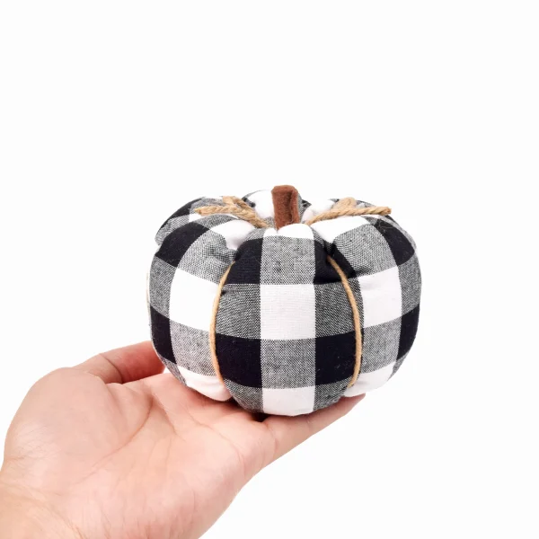 Decorazione di zucca in tessuto per il Ringraziamento da 4 pezzi, mini ornamento di zucca artistica di Halloween, decorazione del centro del tavolo da pranzo 2