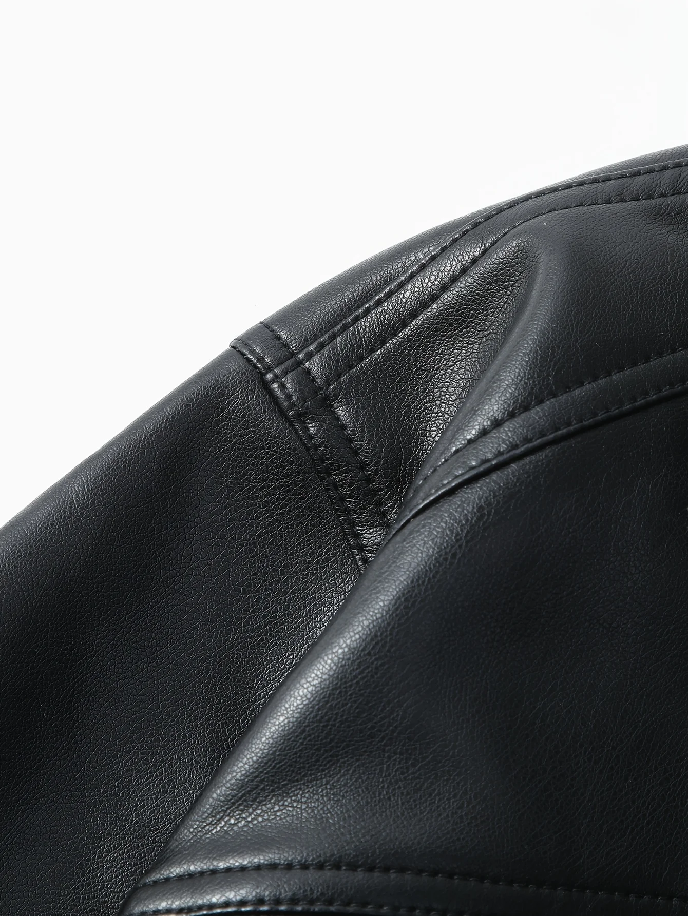 Giacche in pelle PU per bambina, cappotti stile motociclistico con cerniera e colletto tinta unita casual, stagione primaverile/autunno 4