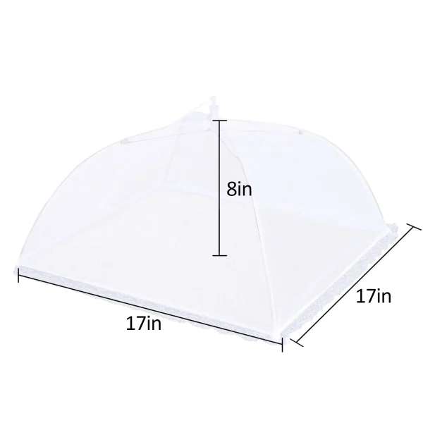 Copertine per alimenti all'aperto per mantenere gli insetti lontani, tenda per alimenti in rete pieghevole da 17x17 pollici per esterni, accessori per picnic Glamping Essentials 2