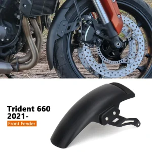 Accessori moto per Trident660 Trident 660 2021-2024 Parafango anteriore Parafango Copertura Nera TRIDENT 660 1