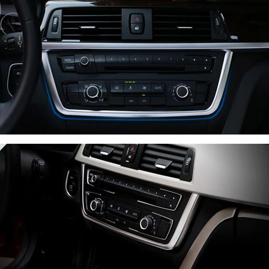 Chrome Dashboard Console Telaio di Copertura Trim Per BMW 3 Serie F30 F31 F32 F34 F36 316 318 320 2013-2017 Accessori Per auto 4