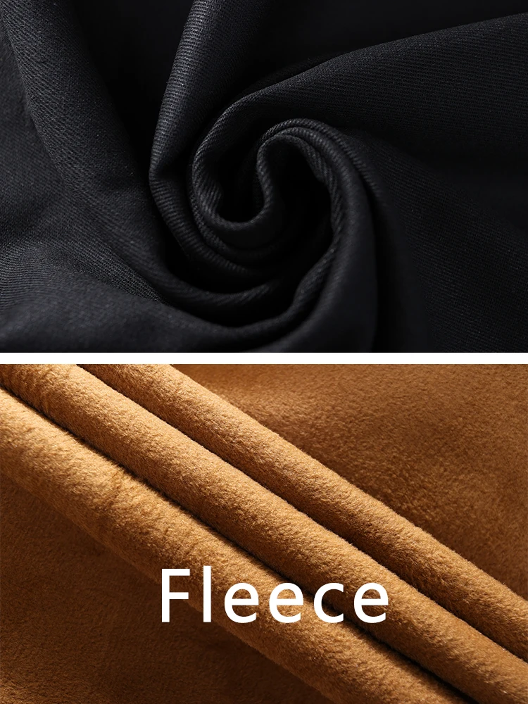 Jeans cargo in pile invernale da uomo con 5 tasche Jeans larghi dritti a gamba larga Pantaloni in denim caldo spazzolato Taglia asiatica L-6XL 3