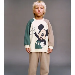 Costume primavera/autunno per bambini Completi a maniche lunghe Felpe stampate Topolino + pantaloni Set due pezzi Ragazzi Abiti da cartone animato per bambini 1