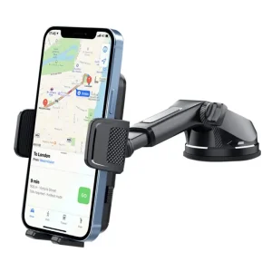 Supporto per telefono cellulare con rotazione di 360 gradi supporto per telefono con asta telescopica ad aspirazione potente per accessori per auto con presa d'aria per parabrezza 1