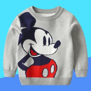 Nuovo autunno inverno abbigliamento per bambini maglione pullover di Topolino cappotto lavorato a maglia di lana maglione per il Ringraziamento di Natale dei cartoni animati per bambini 1