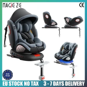 Seggiolini auto per bambini con ISOFIX per bambini Angolo di direzione di rotazione a 360 gradi regolabile 0-12 anni Seggiolino auto adatto con poggiapiedi 1
