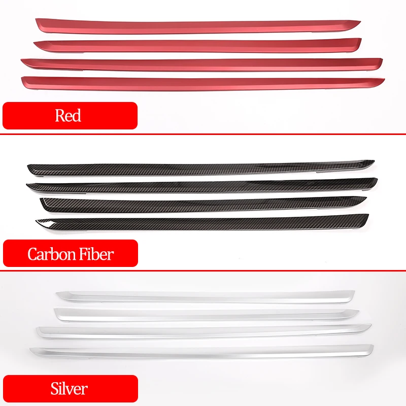 4 pezzi in fibra di carbonio ABS decorazione porta interna strisce Trim per BMW serie 3 GT F34 2013-2018 accessori 2