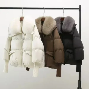 2024 nuova giacca corta da donna allentata inverno donna Parka soprabito cappotto caldo ultraleggero femminile moda coreana 1