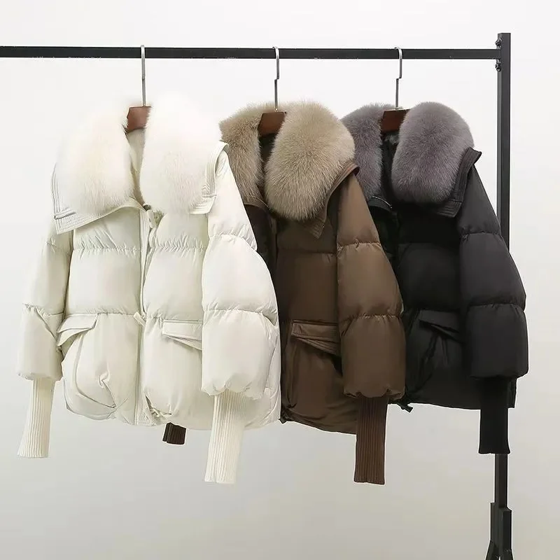 2024 nuova giacca corta da donna allentata inverno donna Parka soprabito cappotto caldo ultraleggero femminile moda coreana 1