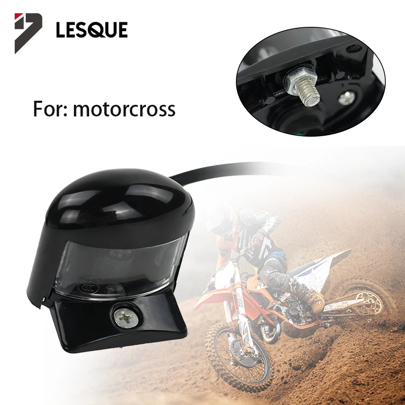LESQUE Pit Dirt Bike Luce targa in plastica Luci posteriori per moto Lampada per la maggior parte degli accessori Motocross Cafe Racer 1