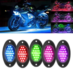 1/2/4 pezzi luci decorative per moto LED luce rock luci d'atmosfera moto fondo led luce ambientale accessori moto 1