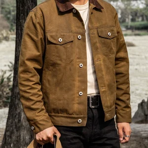 Giacca da camionista cerata rossa Tornado Classic tipo 3 Cappotto da lavoro stile casual americano 1