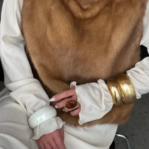 Gilet in pelliccia sintetica da donna alla moda Gilet senza maniche a collo alto Casual Chic Streetwear Capispalla Donna Moda Inverno 2025 Top 1