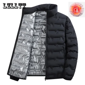 Inverno Uomo Giacche calde Uomo Antivento Casual Giacche di marca Autunno Uomo Capispalla impermeabili Giacche moda Parka Cappotto maschile LZLLTT 1